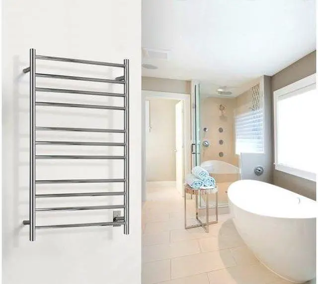 Alt view image 3 of 6 - Malta Towel Warmer, Polished, Hardwired, 11 Bars Refurbished