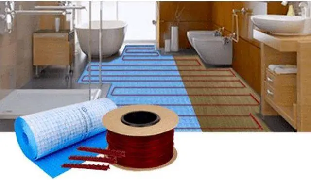 Alt view image 2 of 4 - WarmlyYours TempZone Electric Floor Heating Cable Kit 220' with Prodeso Membrane & Non Programmable Thermostat (68.7 sq. ft) for Tile Floors