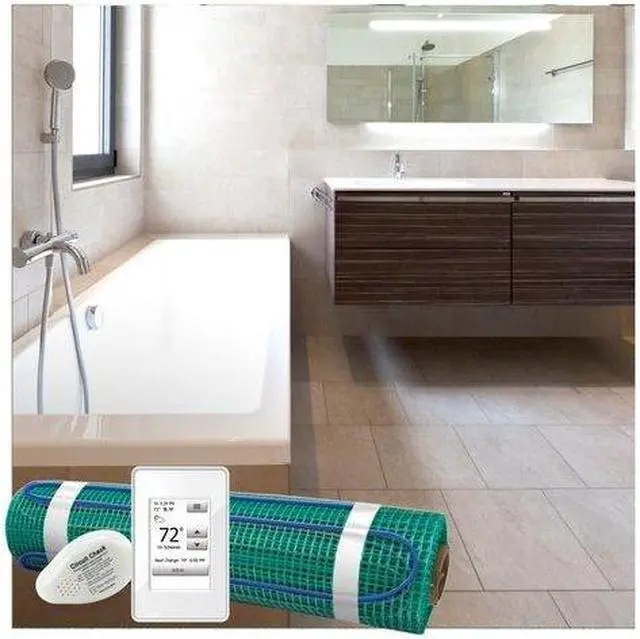 Alt view image 6 of 7 - WarmlyYours Electric Floor Heating Kit for an Extra-Large Bathroom