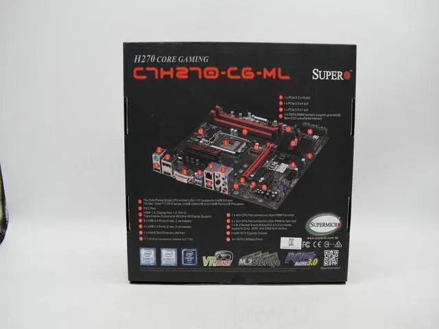 Alt view image 11 of 11 - SUPERMICRO C7H270-CG-ML LGA 1151 Intel H270 HDMI USB 3.0 Micro ATX Motherboards - Intel