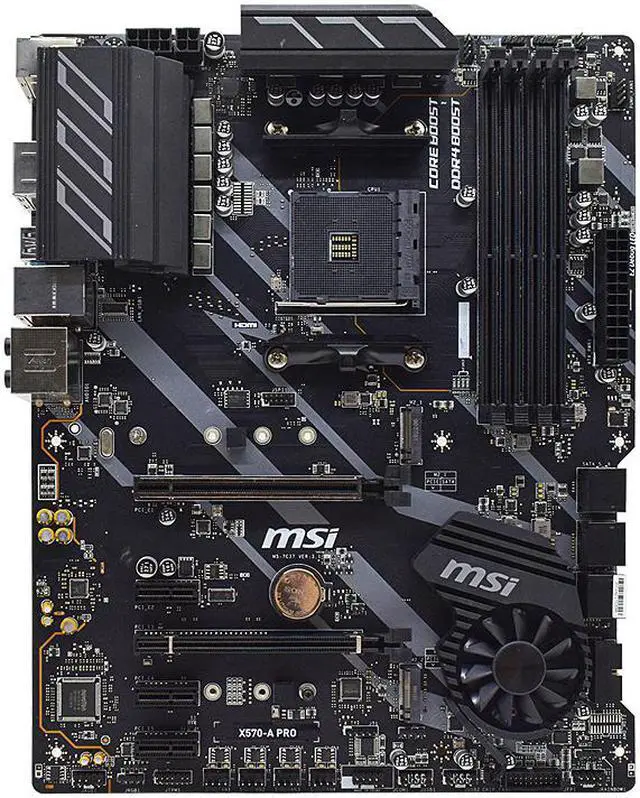 Alt view image 5 of 10 - MSI X570-A PRO AM4 SATA 6Gb/s M.2 USB 3.2 Gen 2 HDMI ATX  AMD Motherboard