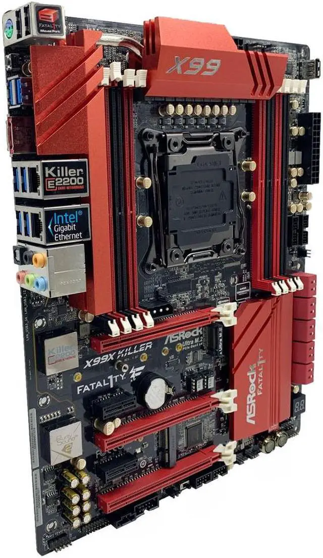 Alt view image 3 of 7 - ASRock Fatal1ty X99X Killer Motherboard ATX Intel X99 LGA2011-3 DDR4 SATA3 SPDIF eSATA+I/O