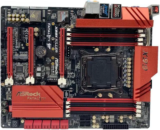 Alt view image 4 of 7 - ASRock Fatal1ty X99X Killer Motherboard ATX Intel X99 LGA2011-3 DDR4 SATA3 SPDIF eSATA+I/O