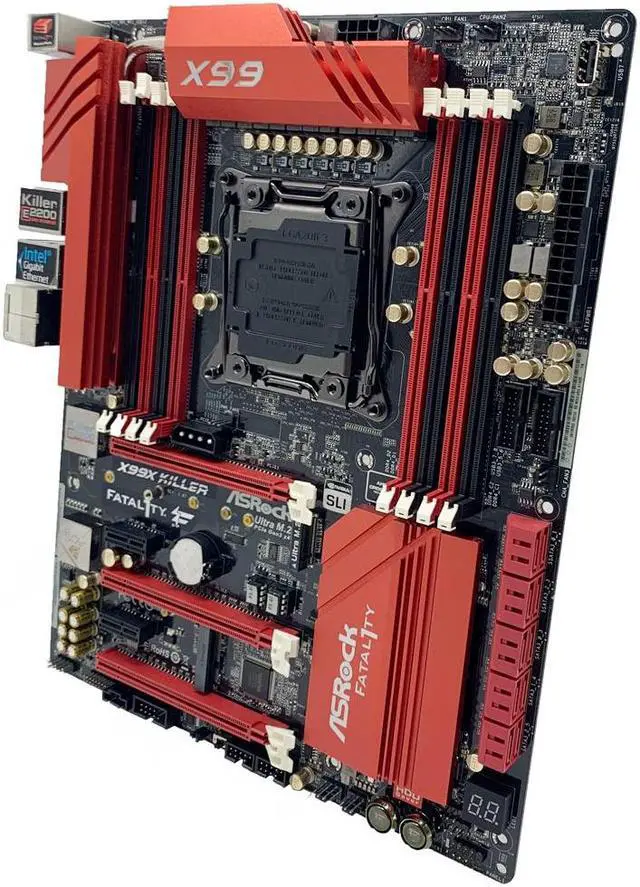 Alt view image 2 of 7 - ASRock Fatal1ty X99X Killer Motherboard ATX Intel X99 LGA2011-3 DDR4 SATA3 SPDIF eSATA+I/O