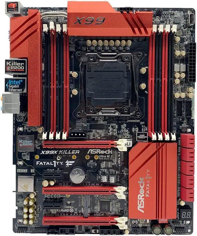 Main image of ASRock Fatal1ty X99X Killer Motherboard ATX Intel X99 LGA2011-3 DDR4 SATA3 SPDIF eSATA+I/O