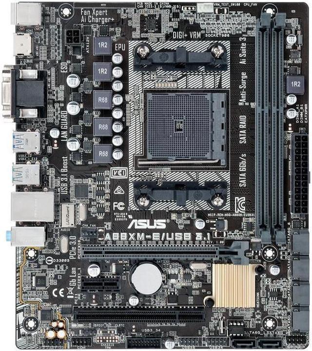 Refurbished: ASUS A88XM-E/USB 3.1 Micro ATX AMD Socket FM2/FM2+ DDR3 32GB SATA3 HDMI VGA+I/O Accessories Newegg.com