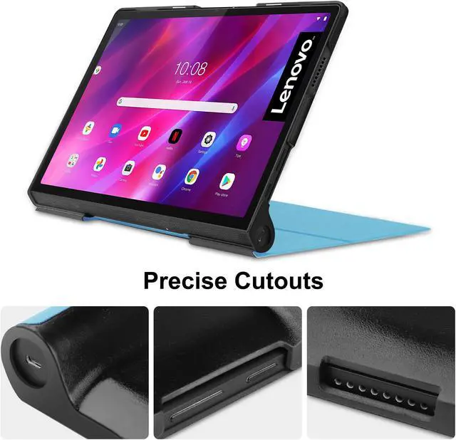 Alt view image 2 of 7 - Case For Lenovo Yoga Tab 11 2021, Ultra Lightweight Slim Smart Shell Stand Cover Case for Lenovo Yoga Tab 11 YT-J706 / YT-J706F with Auto Wake / Sleep