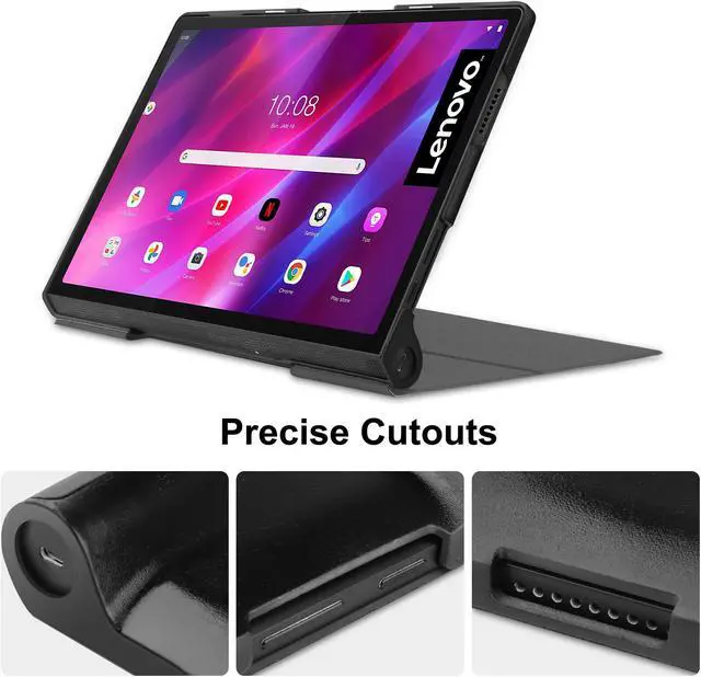 Alt view image 2 of 7 - Case For Lenovo Yoga Tab 11 2021, Ultra Lightweight Slim Smart Shell Stand Cover Case for Lenovo Yoga Tab 11 YT-J706 / YT-J706F with Auto Wake / Sleep