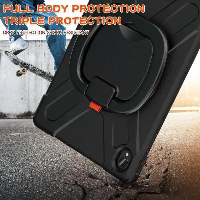 Alt view image 6 of 6 - Case Compatible for Lenovo Tab P11 11 inch 2020 Model TB-J606F / TB-J606X with Kickstand, Hand Strap and Shoulder Strap Shockproof Protective Cover
