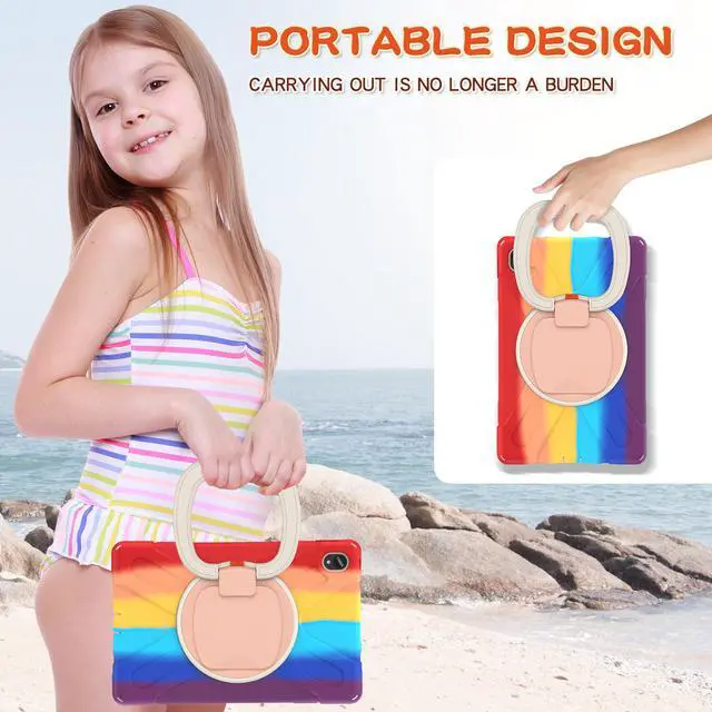 Alt view image 3 of 7 - Case Compatible for Lenovo Tab P11 11 inch 2020 Model TB-J606F / TB-J606X with Kickstand, Hand Strap and Shoulder Strap Shockproof Protective Cover