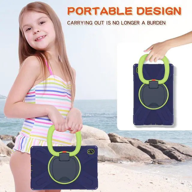 Alt view image 5 of 6 - Case Compatible for Lenovo Tab P11 11 inch 2020 Model TB-J606F / TB-J606X with Kickstand, Hand Strap and Shoulder Strap Shockproof Protective Cover
