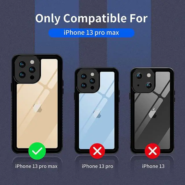 Alt view image 2 of 7 - for iPhone 13 Pro Max Case Waterproof, Built in Screen Protector Dustproof Shockproof Full-Body Heavy-Duty Rugged Protection, IP68 Waterproof Case for iPhone 13 Pro Max 6.7 inch 5G 2021