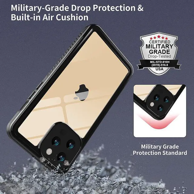Alt view image 4 of 7 - for iPhone 13 Pro Max Case Waterproof, Built in Screen Protector Dustproof Shockproof Full-Body Heavy-Duty Rugged Protection, IP68 Waterproof Case for iPhone 13 Pro Max 6.7 inch 5G 2021
