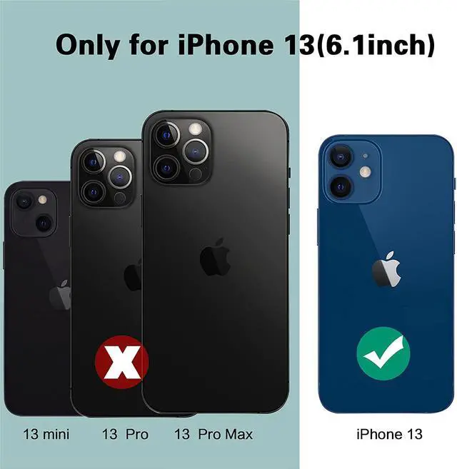 Alt view image 2 of 7 - Waterproof Case for iPhone 13 6.1 inch 5G 2021 with Built-in Screen Protector Heavy Duty Full Body Protection IP68 Underwater Shockproof Phone Cover
