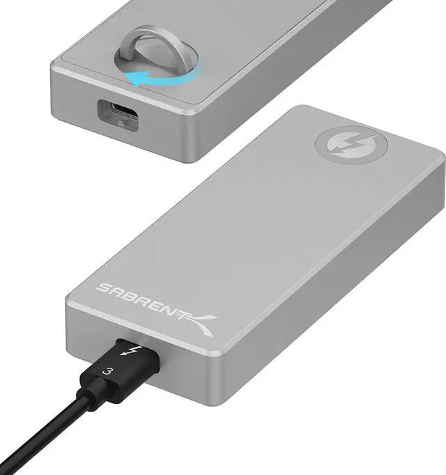 Main image of SABRENT Thunderbolt 3 Certified M.2 NVMe SSD Tool Free Solid Aluminum Enclosure (EC-T3NS)