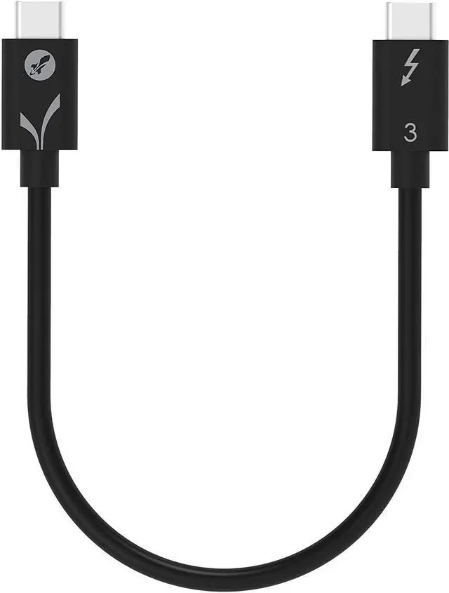 Alt view image 3 of 8 - SABRENT Thunderbolt 3 (Certified) USB Type-C Cable | up to 40 Gbps | Supports 100W (5A, 20V) Charging | E-Mark Chip | (7.8"/ 20 cm) in Black (CB-T320)