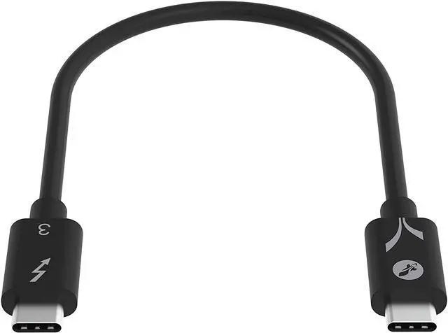 Alt view image 4 of 8 - SABRENT Thunderbolt 3 (Certified) USB Type-C Cable | up to 40 Gbps | Supports 100W (5A, 20V) Charging | E-Mark Chip | (7.8"/ 20 cm) in Black (CB-T320)