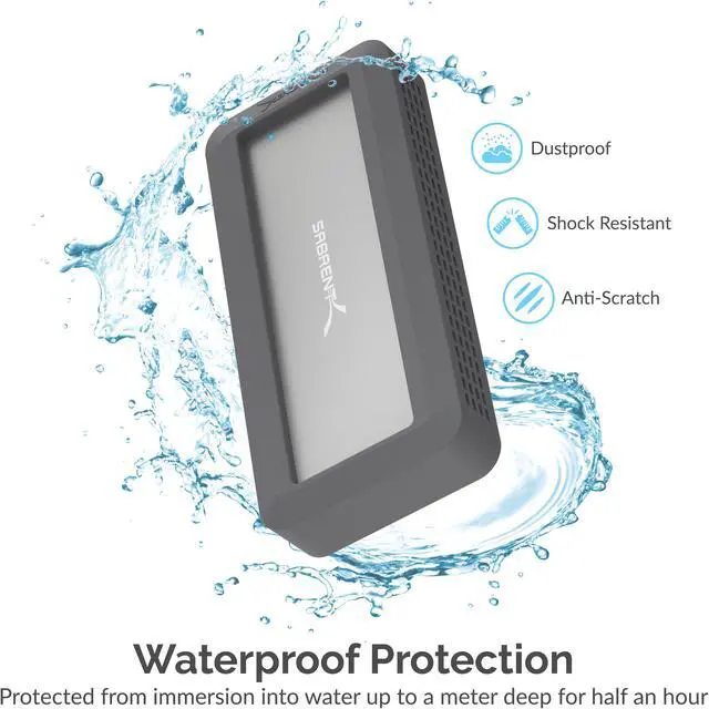 Alt view image 5 of 8 - SABRENT USB 3.2 Rugged Waterproof Enclosure [IP67] for M.2 NVMe SSDs (EC-WPNE)