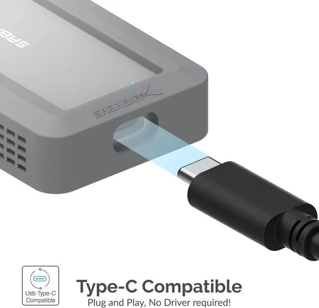 Alt view image 3 of 8 - SABRENT USB 3.2 Rugged Waterproof Enclosure [IP67] for M.2 NVMe SSDs (EC-WPNE)