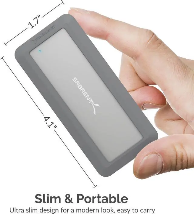 Alt view image 6 of 8 - SABRENT USB 3.2 Rugged Waterproof Enclosure [IP67] for M.2 NVMe SSDs (EC-WPNE)