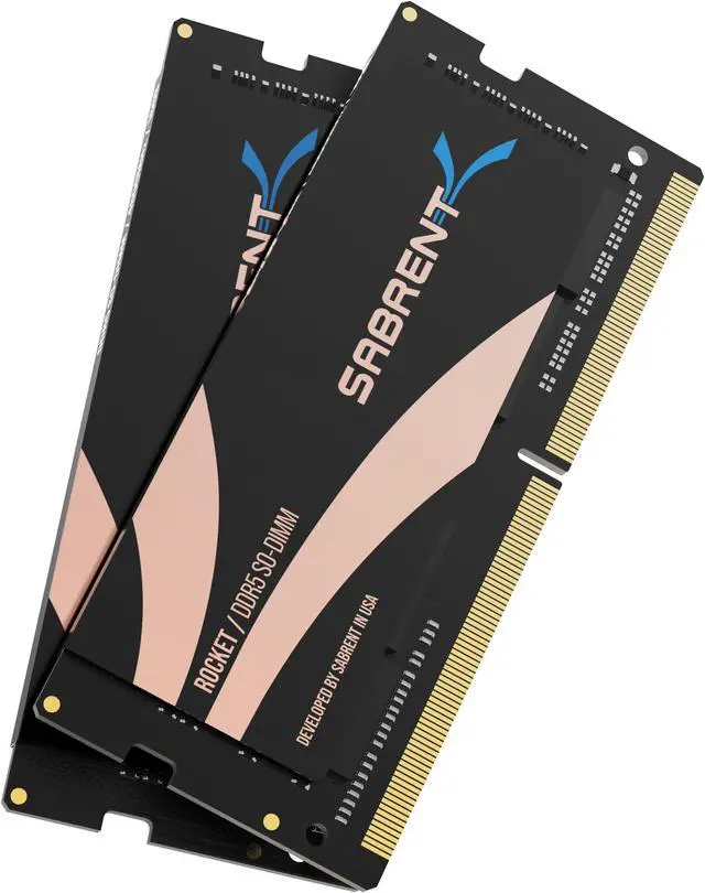 Main image of SABRENT Rocket DDR5 64GB SO-DIMM 4800MHz Memory Kit (2x32GB) for Laptop, Ultrabook, and Mini-PC (SB-DR5S-32GX2)