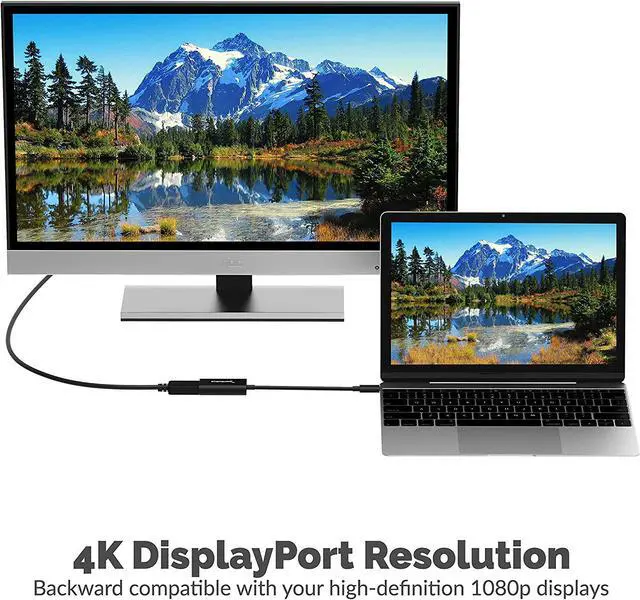Alt view image 2 of 16 - Sabrent USB 3.1 Type-C to DisplayPort Adapter (DA-DPUC)