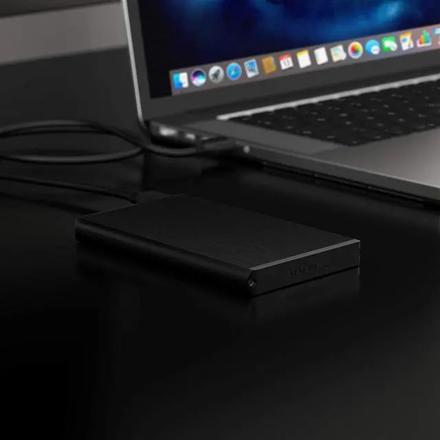 Alt view image 8 of 20 - Sabrent USB 3.0 to 2.5" SSD/SATA External Hard Drive Aluminum Enclosure, Black (EC-UK30)