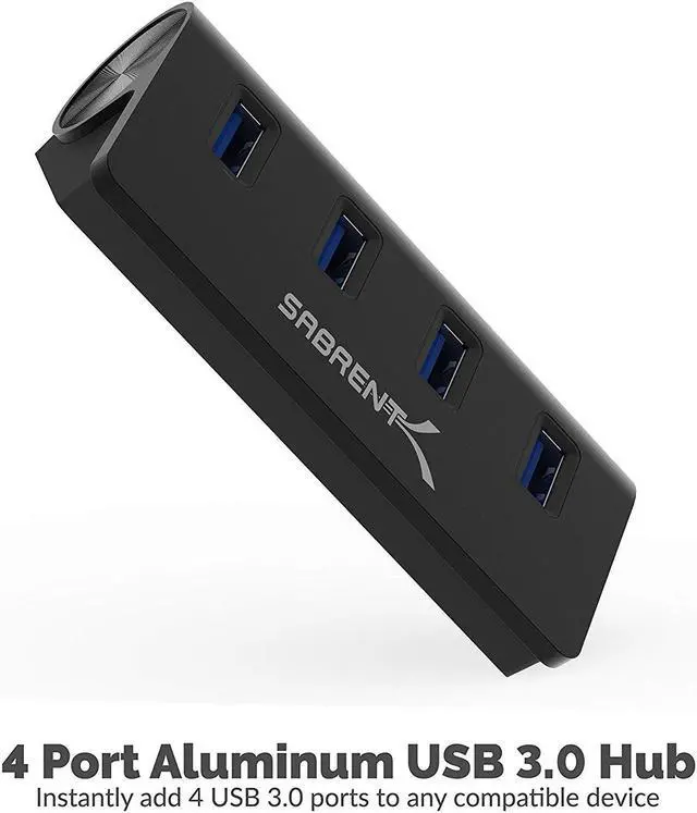 Alt view image 2 of 8 - SABRENT HB-MC3B 4 PORT ALUMINUM USB 3.0 HUB
