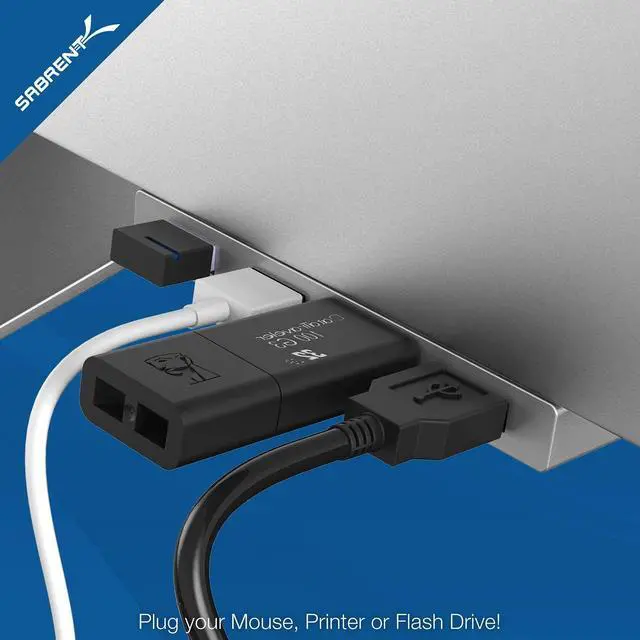 Alt view image 7 of 12 - SABRENT 4-Port USB 3.0 Hub for iMac Slim Uni-Body (HB-IMCU)