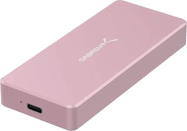 Main image of Sabrent USB Type-C Aluminum Enclosure for M.2 NVMe SSD in Pink (EC-NVME-PNK)