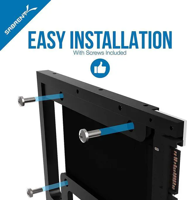 Alt view image 4 of 9 - SABRENT 2.5 SSD & SATA Hard Drive to Desktop 3.5 SATA Bay Converter Mounting Kit (BK-PCBS)