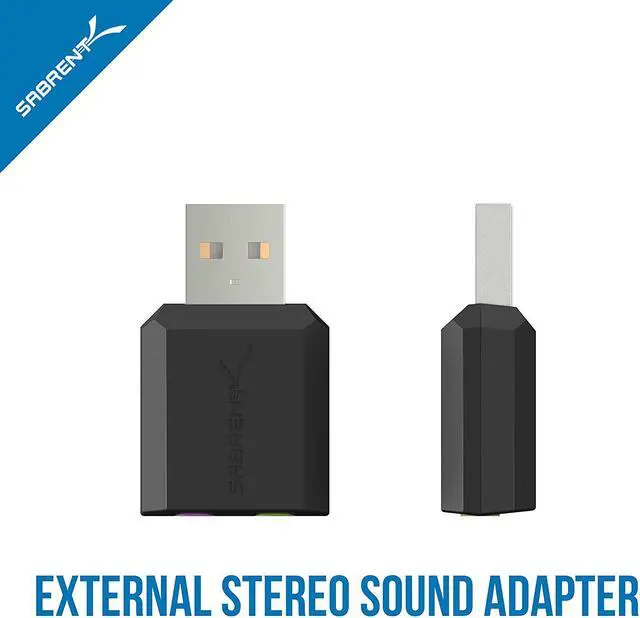 Alt view image 2 of 9 - SABRENT USB External Stereo Sound Adapter for Windows and Mac. Plug and Play No Drivers Needed. (AU-MMSA)