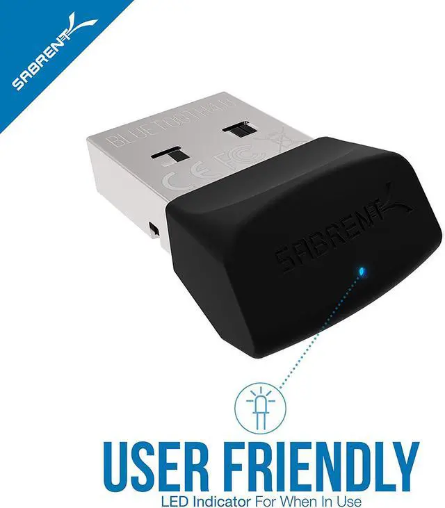 Alt view image 7 of 7 - SABRENT USB Bluetooth 4.0 Micro Adapter for PC [v4.0 Class 2 with Low Energy Technology] (BT UB40)