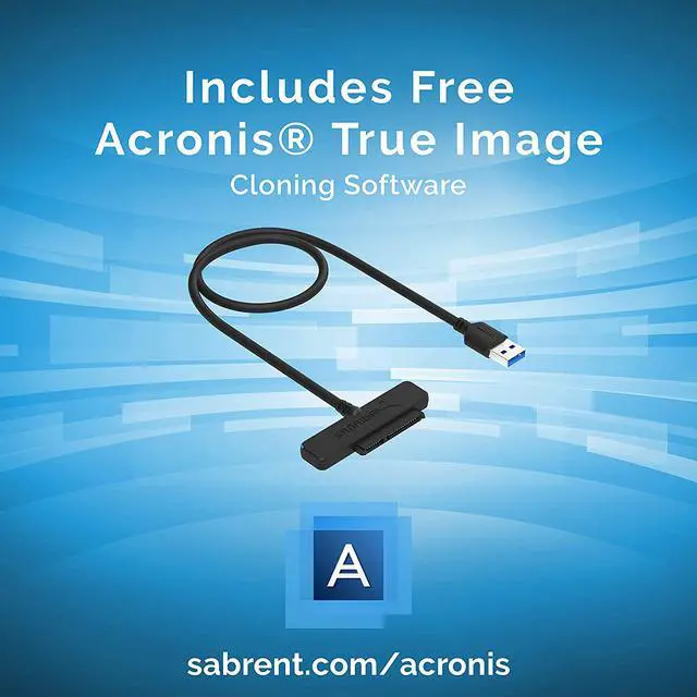 Alt view image 2 of 8 - Sabrent USB 3.0 to SSD / 2.5-Inch SATA I/II/III Hard Drive Adapter (EC-SSHD)