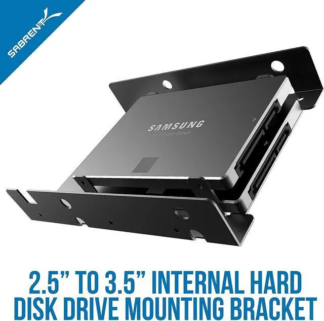 Alt view image 2 of 12 - Sabrent 2.5 Inch to 3.5 Inch Internal Hard Disk Drive Mounting Bracket Kit (BK-HDDF)