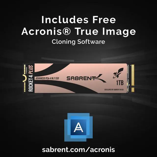 Alt view image 2 of 11 - SABRENT 1TB Rocket 4 Plus NVMe 4.0 Gen4 PCIe M.2 Internal SSD Extreme Performance Solid State Drive (SB-RKT4P-1TB)