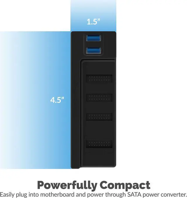Alt view image 4 of 16 - SABRENT Internal USB 3.0 Hub/Splitter (HB-INTS)