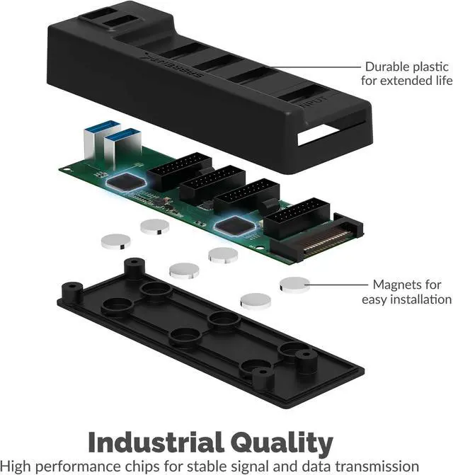Alt view image 5 of 16 - SABRENT Internal USB 3.0 Hub/Splitter (HB-INTS)