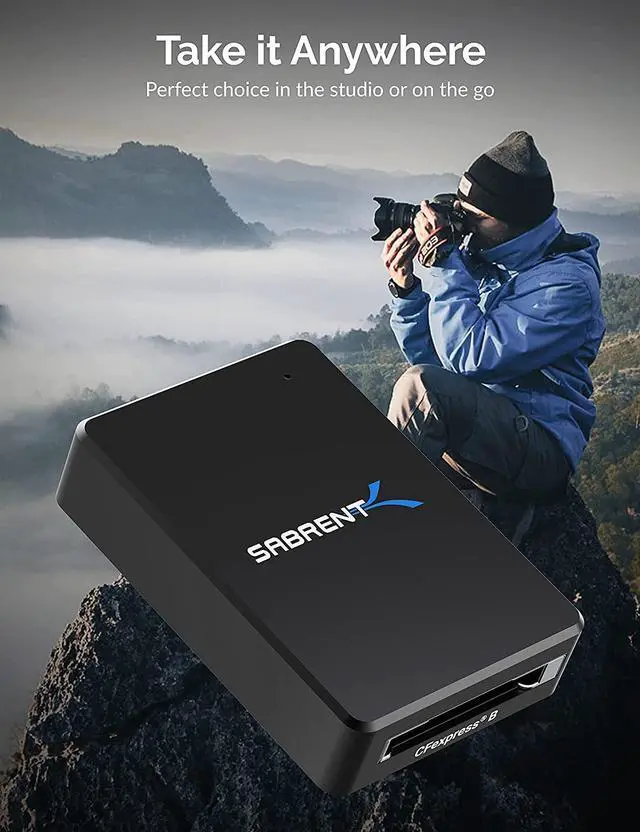 Alt view image 2 of 7 - SABRENT CFexpress Type B Card Reader with USB 3.2 10Gbps (CR-CFER)