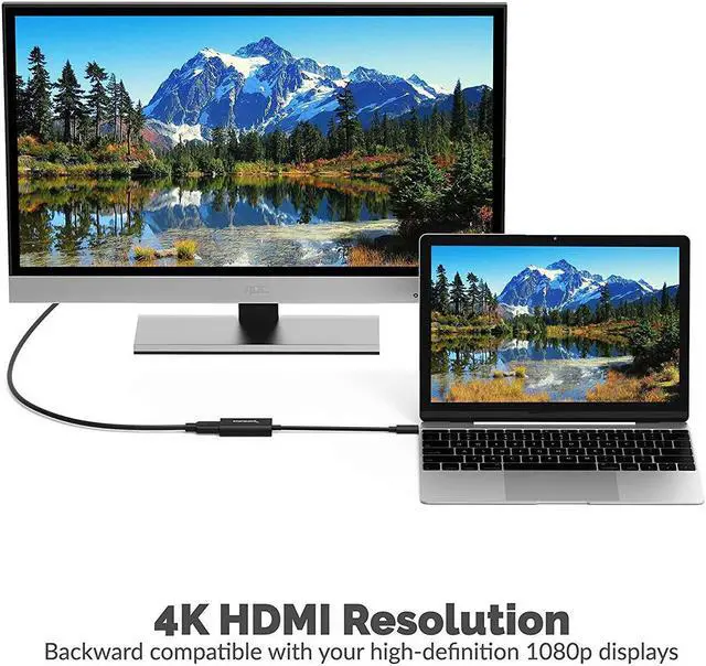 Alt view image 3 of 12 - Sabrent USB 3.1 Type-C to HDMI Adapter (DA-HDMC)