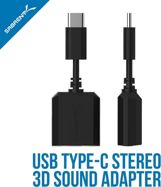 Alt view image 2 of 7 - SABRENT AU-MMSC USB Type-C External Stereo Sound Adapter for Windows and Mac