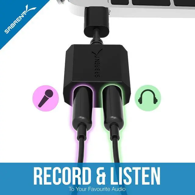 Alt view image 4 of 7 - SABRENT AU-MMSC USB Type-C External Stereo Sound Adapter for Windows and Mac