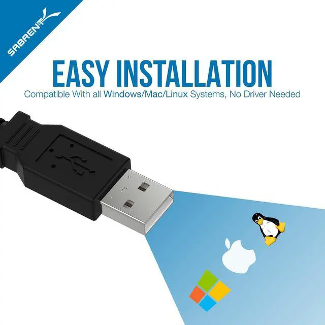 Alt view image 4 of 17 - Sabrent USB 2.0 to Serial (9-Pin) DB-9 RS-232 Adapter Cable 6 ft. Cable with Thumbscrews Connectors (CB-FTDI)
