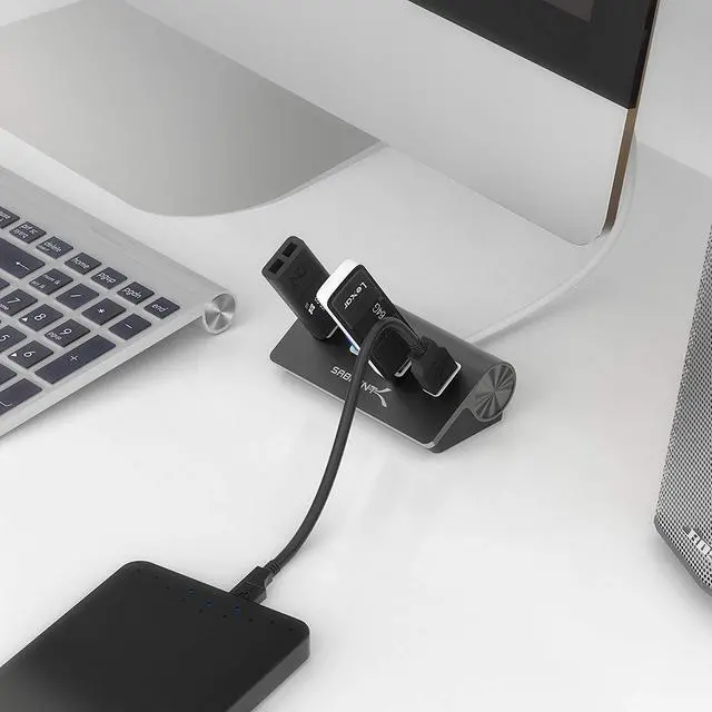 Alt view image 3 of 8 - SABRENT HB-MC3B 4 PORT ALUMINUM USB 3.0 HUB