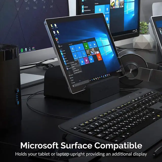 Alt view image 7 of 8 - SABRENT Universal Laptop Docking Station with Stand for Tablets and Notebooks Supports PC (DS-RICA)