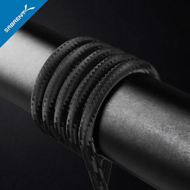 Alt view image 4 of 7 - SABRENT [6-Pack 22AWG Premium 6ft USB-C to USB A 2.0 Sync and Charge Cables [Black] (CB-C6X6)