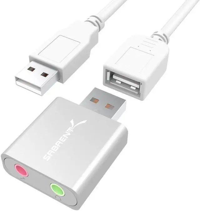 Alt view image 14 of 20 - SABRENT AU-EMAC USB EXTERNAL STEREO SOUND ADAPTER