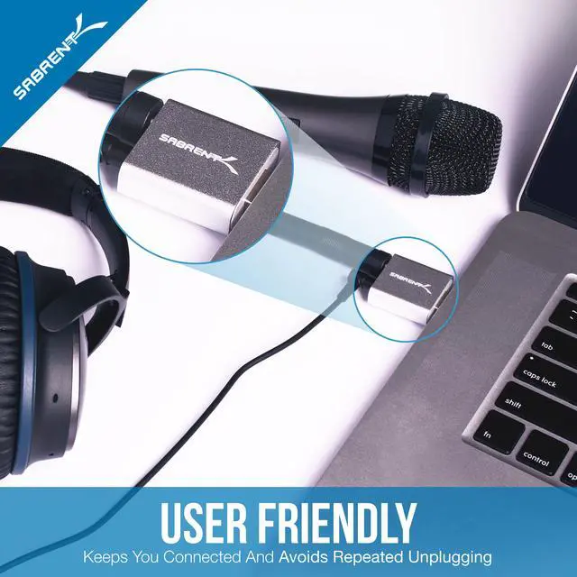 Alt view image 17 of 20 - SABRENT AU-EMAC USB EXTERNAL STEREO SOUND ADAPTER