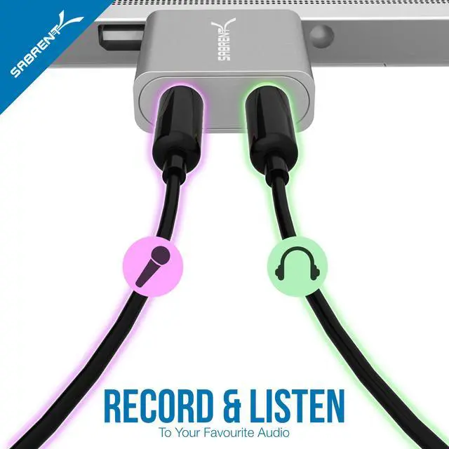 Alt view image 18 of 20 - SABRENT AU-EMAC USB EXTERNAL STEREO SOUND ADAPTER