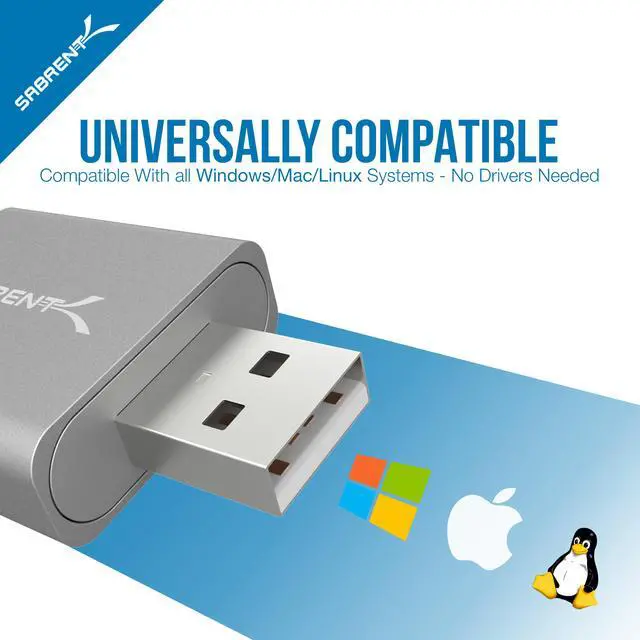 Alt view image 19 of 20 - SABRENT AU-EMAC USB EXTERNAL STEREO SOUND ADAPTER